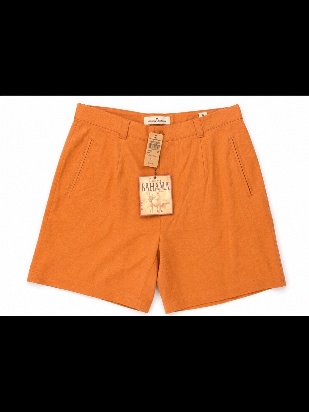 NET Tommy Bahama Silk Stretch Shorts Light Mango Flat Front Resort Golf Size 8